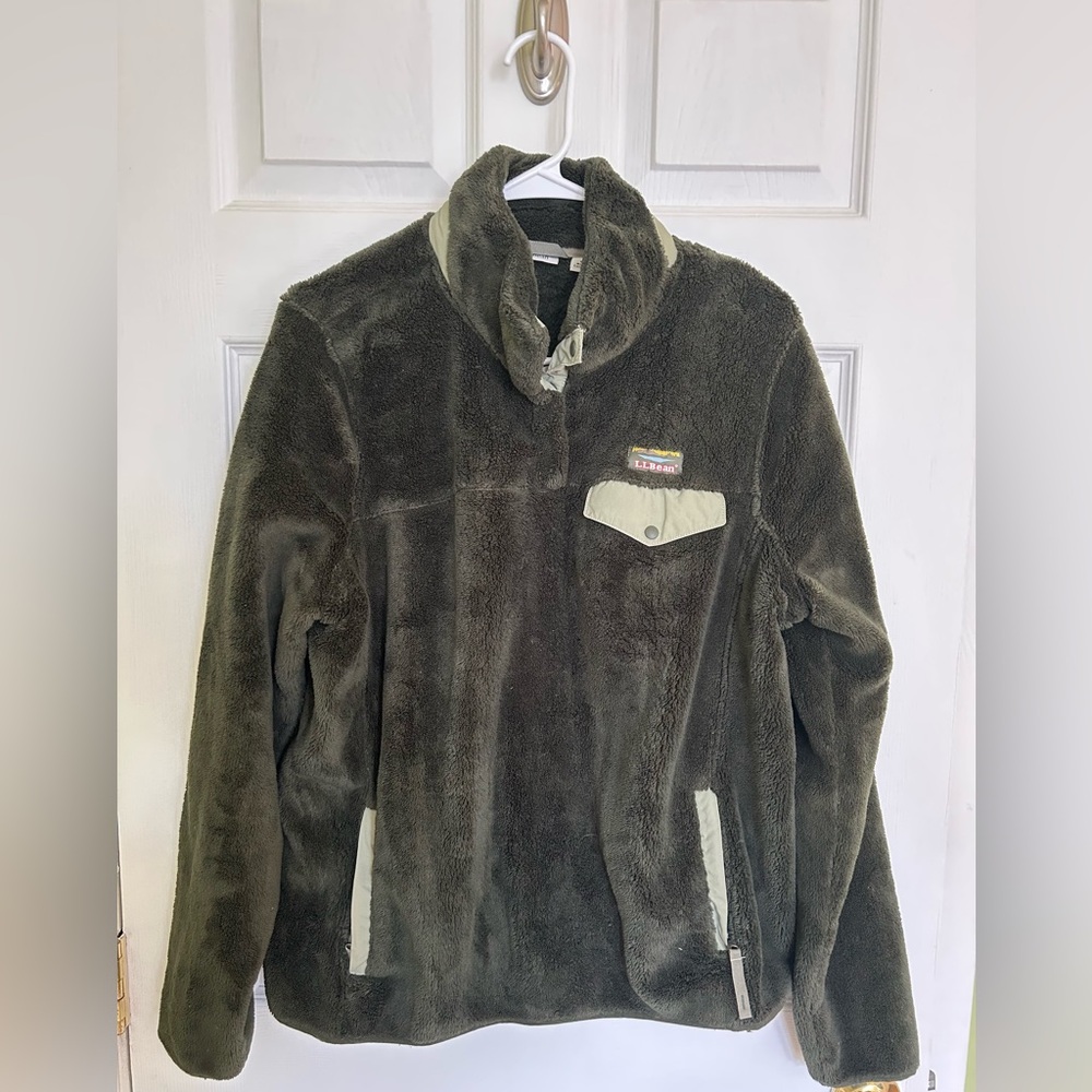 Olive Green Fleece Pullover